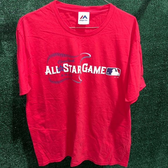 Majestic Shirts Cleveland Indians 29 Mlb All Star Game Guitar Logo